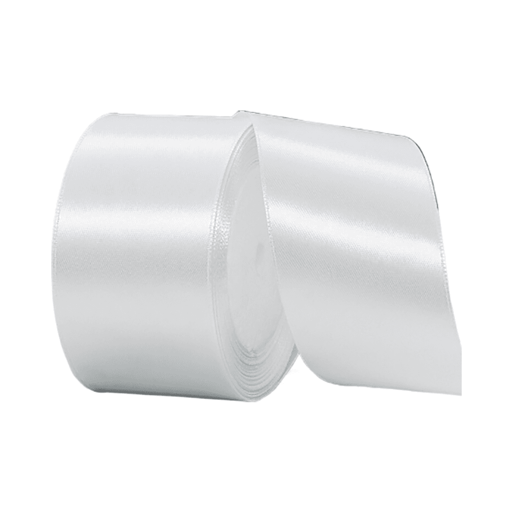 Satin Ribbon 25 yards - White