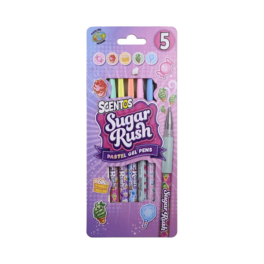 Scentos Sugar Rush Scented Pastel Gel Pens Set 5Pcs