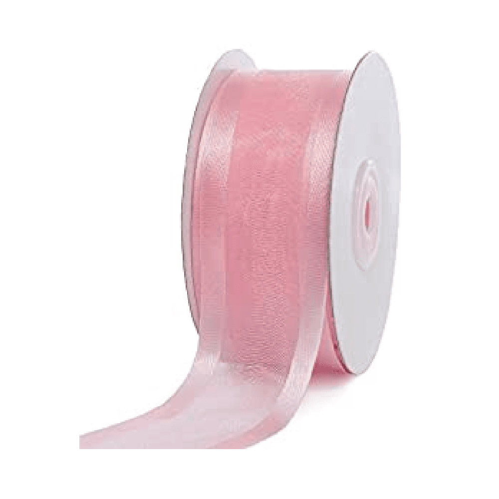Organza Satin Edge Ribbon - Pink