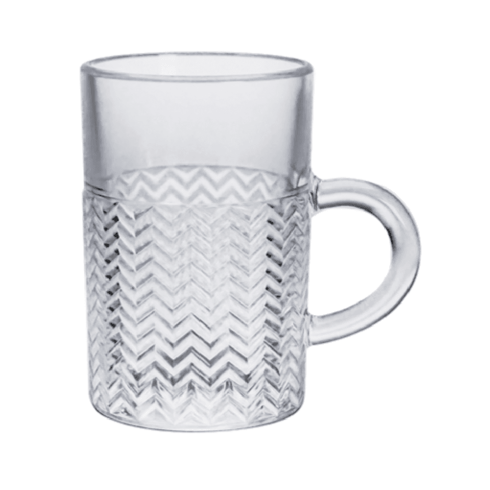 Vague Transparent Tides Glass Tea Cups Set 6Pcs 108ml 04-377