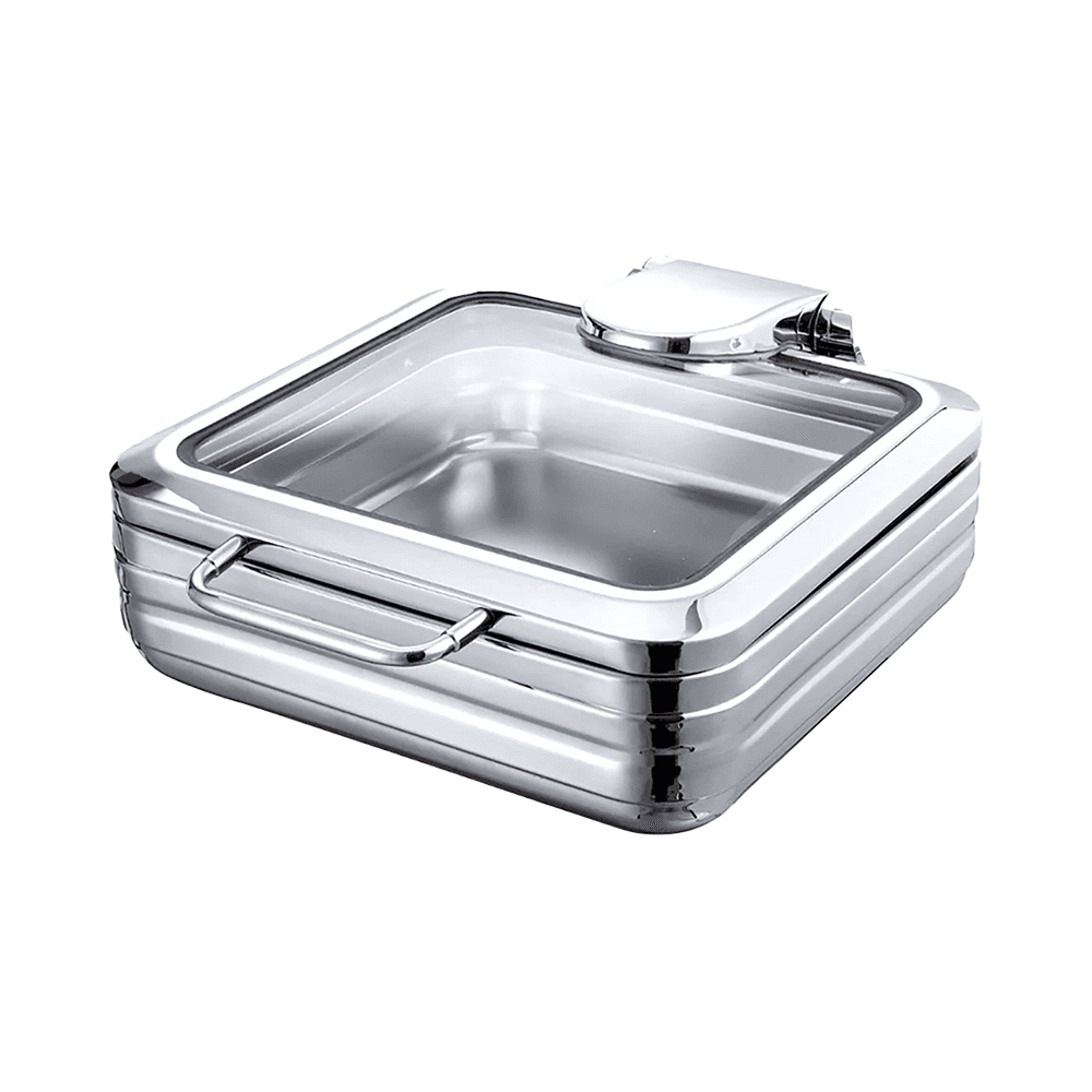 Vague 2/3 Stainless Steel Induction Chafing Dish With Glass Window 6L BF-026