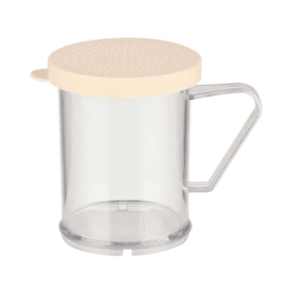 Transparent Salt & Pepper Shaker with Cream Lid & Metal Handle SK280D 13-1196-JW-SK280D 