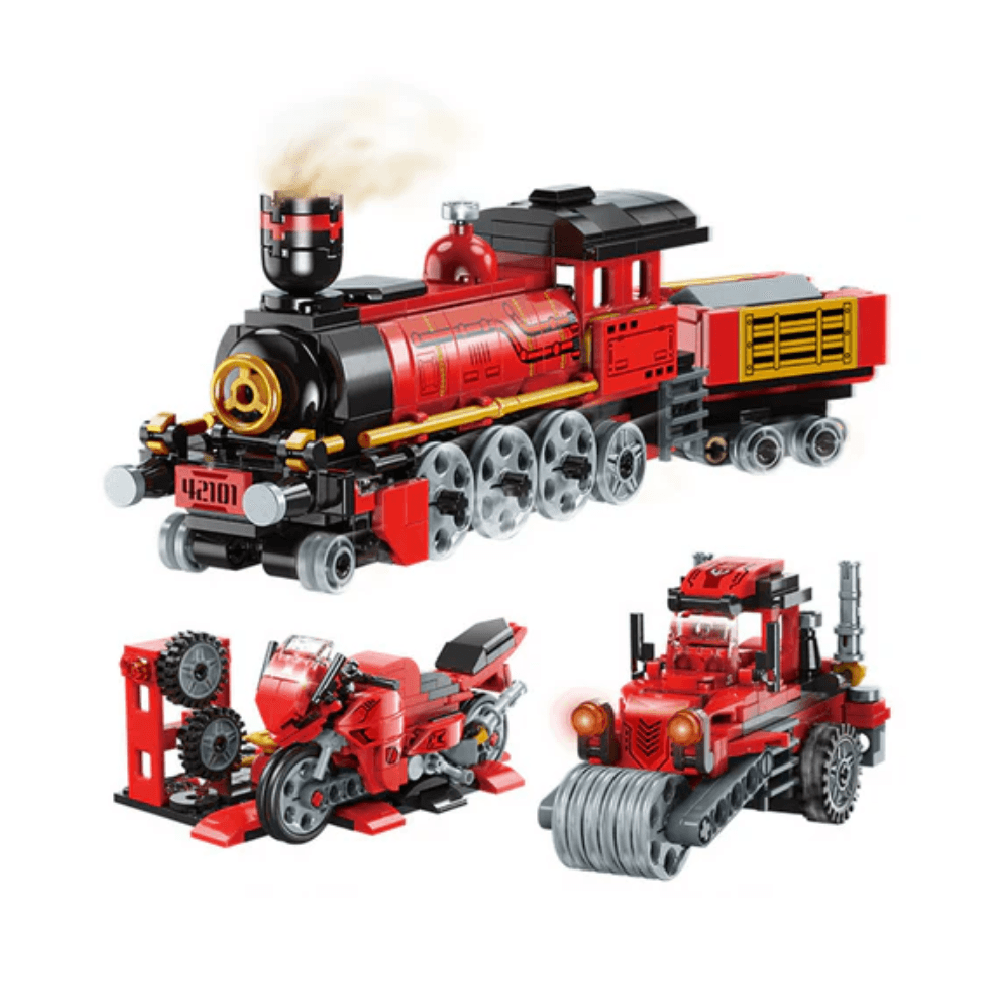 Qman-42101 Power Master 3 Mini Speed Collection Train Toy Set 305Pcs