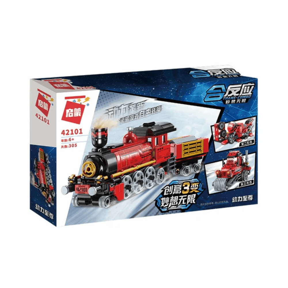 Qman-42101 Power Master 3 Mini Speed Collection Train Toy Set 305Pcs