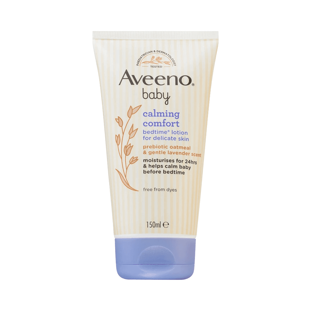 Aveeno Baby Calming Comfort Bedtime Lotion For Delicate Skin With Oatmeal & Gentle Lavender Scent 150ml 