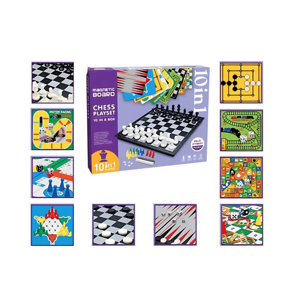 10 in 1 Magnetic Board Game Set