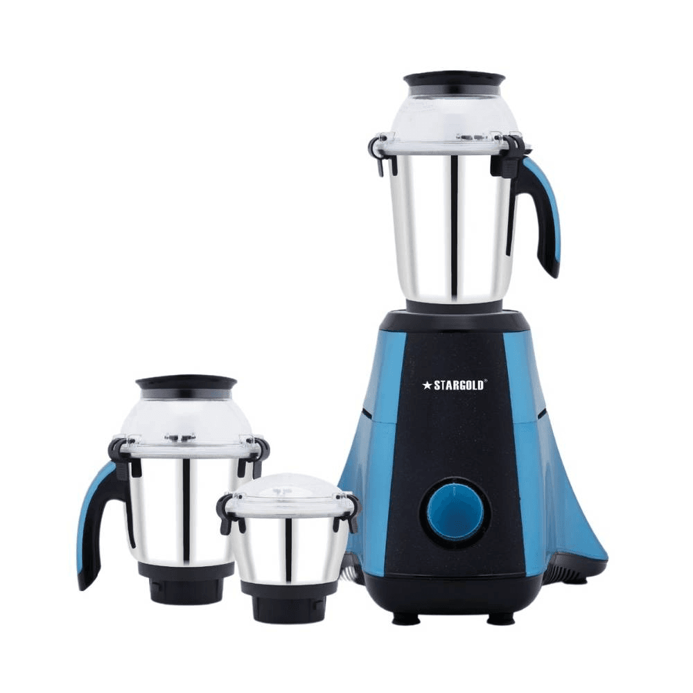 Stargold SG-1325 3 in 1 Stainless Steel Mixer Grinder With 1000W Powerful Copper Motor - Blue