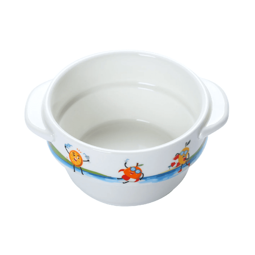 H.P Ivory Porcelain Kids Stackable Soup Cup with Handle 10 x 6cm 08-211KD2