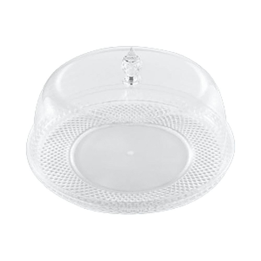 Vague Transparet Round Acrylic Diamond Cake Serving Box 13 Inches 02-1352