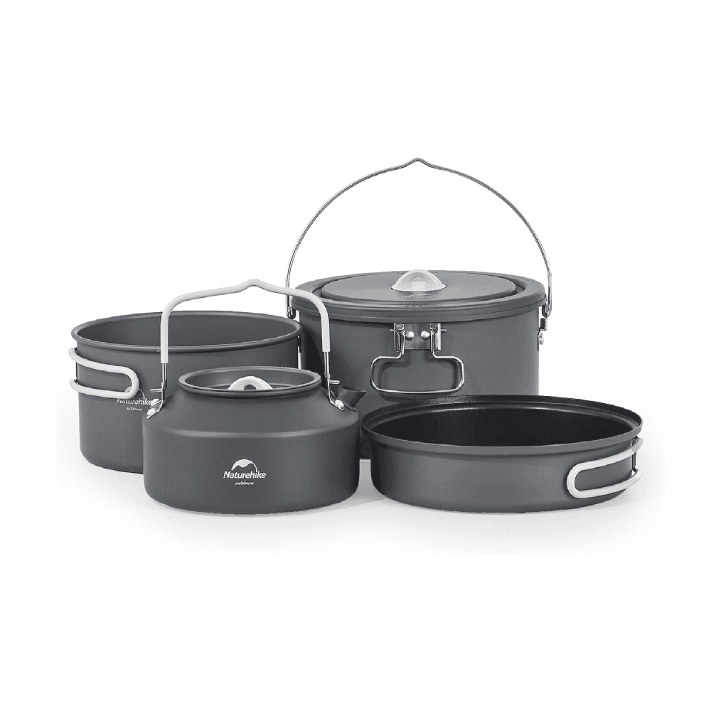 Naturehike Aluminum Alloy Camping Pot Set Kettle Set - Carbon