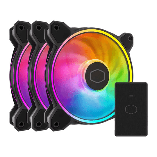 Coolermaster Mf120 Halo2 120Mm Black Argb Fan 3-Pack