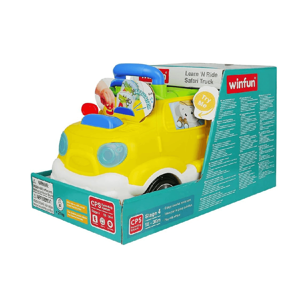 Winfun Learn & Ride Safari Truck Toy