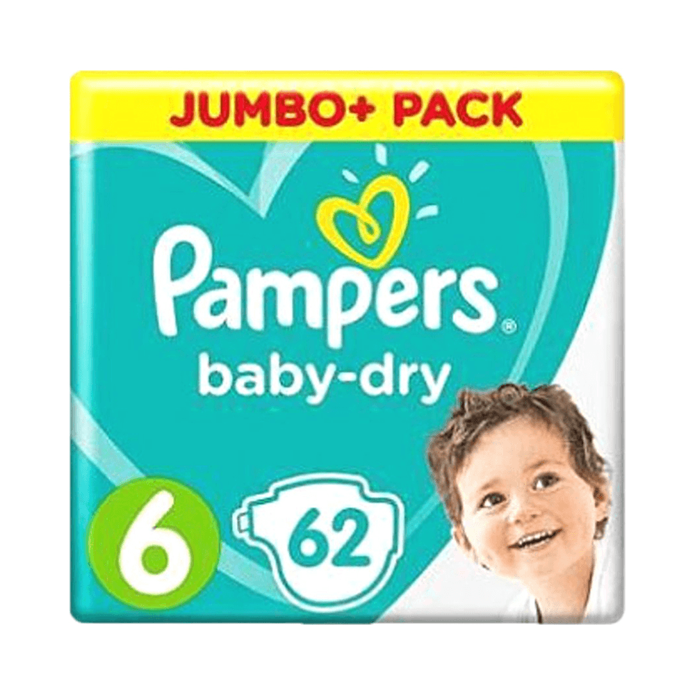 Pampers Baby Dry Diapers Size 6 62Pcs