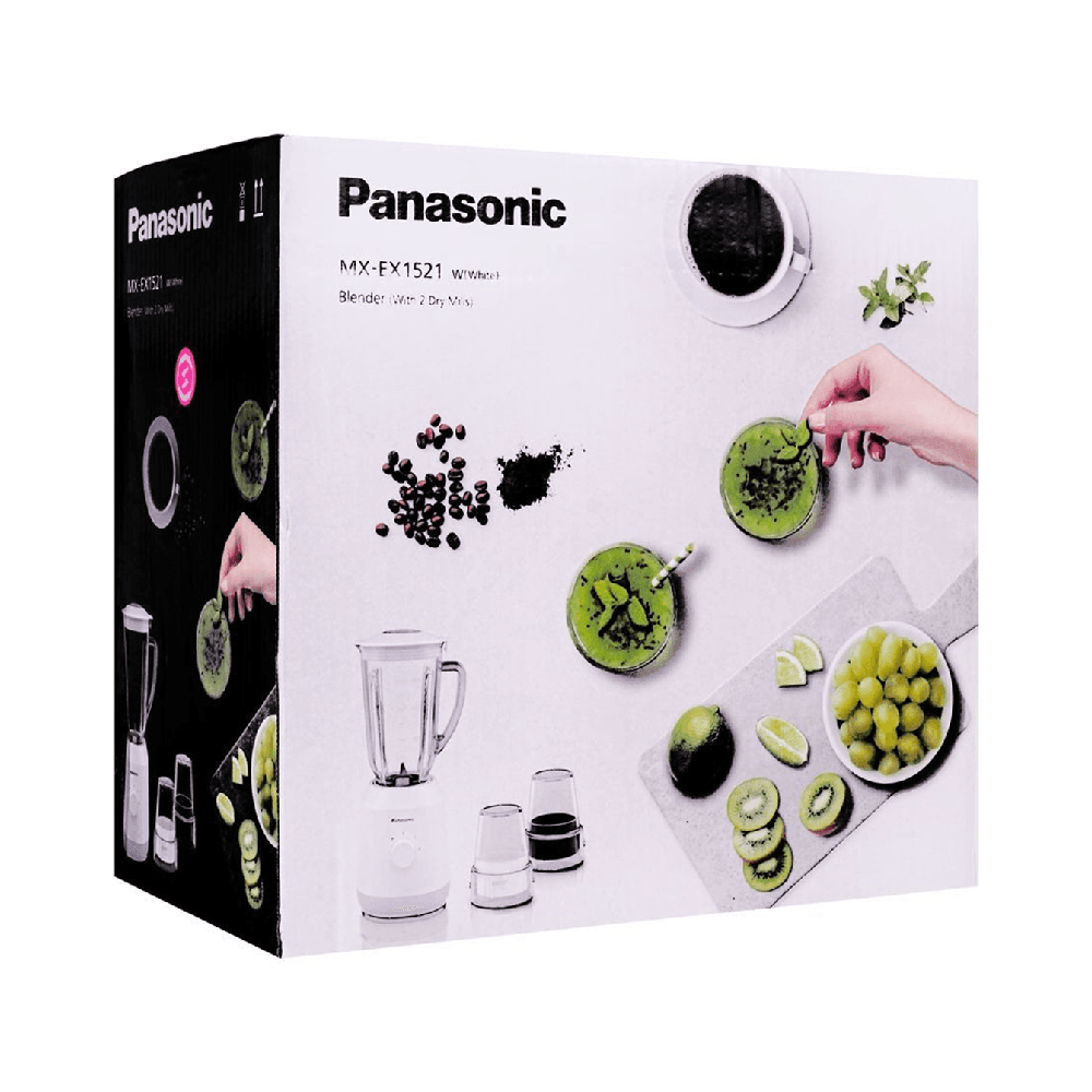 Panasonic Mx-Ex1521 Plastic Jug Blender With 2 Dry Mills 1.5L - White