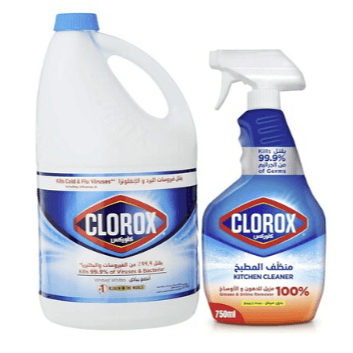 Clorox Bleach Liquid 3.78L + Kitchen Cleaner Spray 750ml