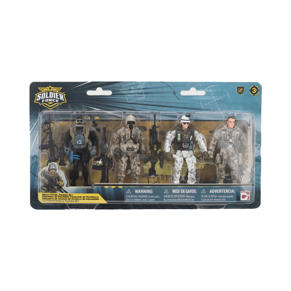 Chap Mei Soldier Force Action Squad Figure Set 4 Figures