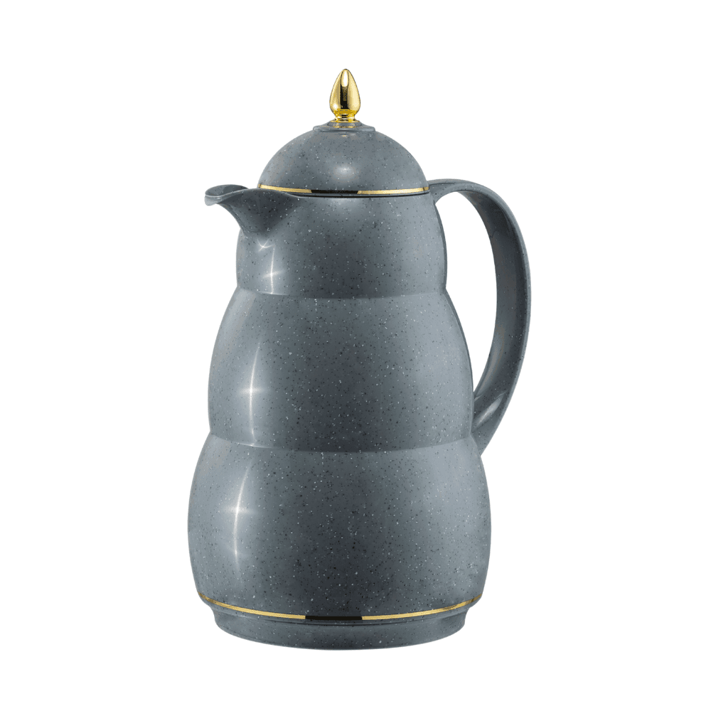 Rose Dotted Thermos 1L - Gray & Gold 30-1282