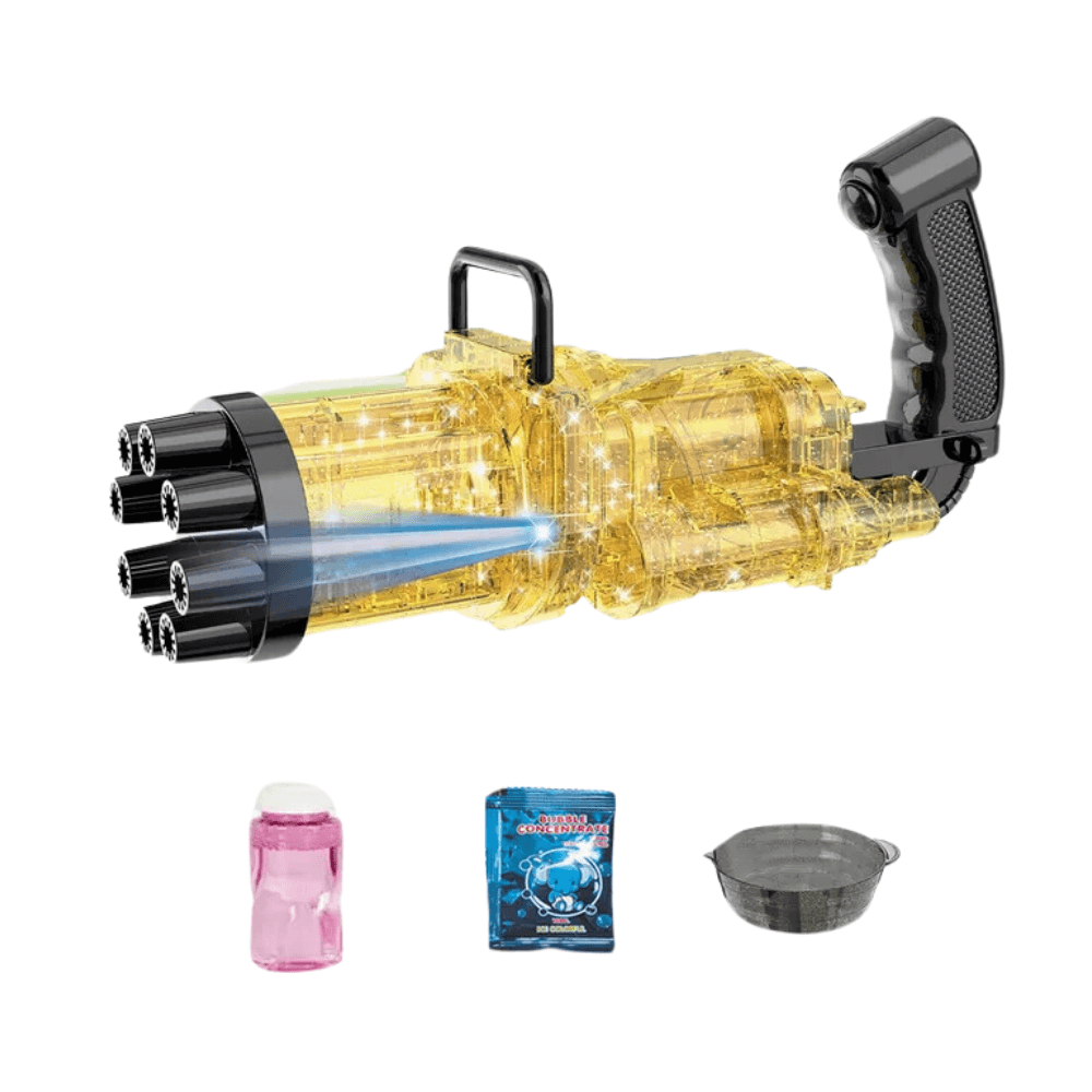 Little Story 8 Holes Bubble Machine Kids Gun - Yellow
