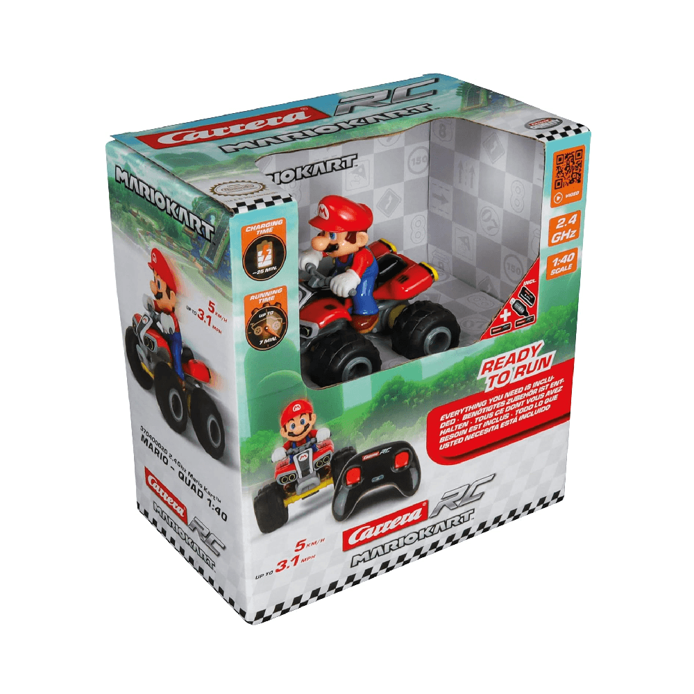 Carrera Mario Kart Mini Mario Quad 1:40 Remote Control Vehicle