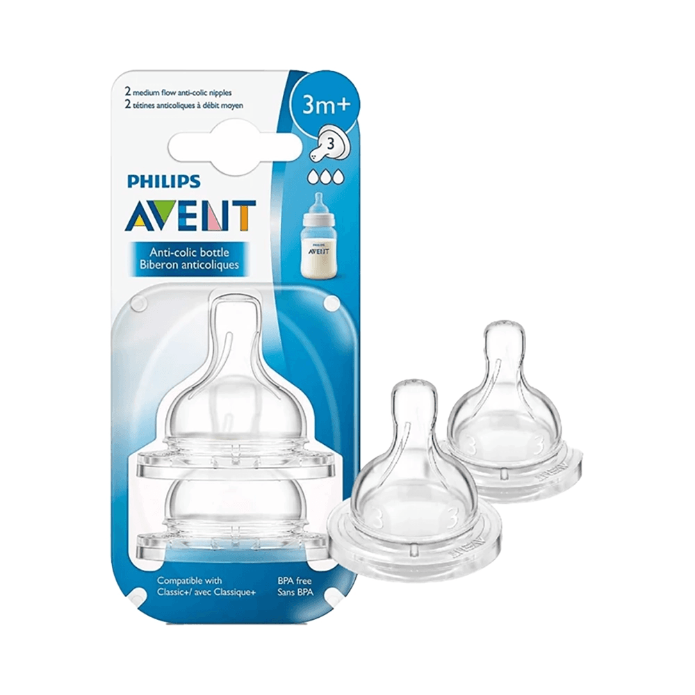 Philips SCF633/27 Avent Classic Anti-Colic Medium Flow Teat 3+ Months 2Pcs