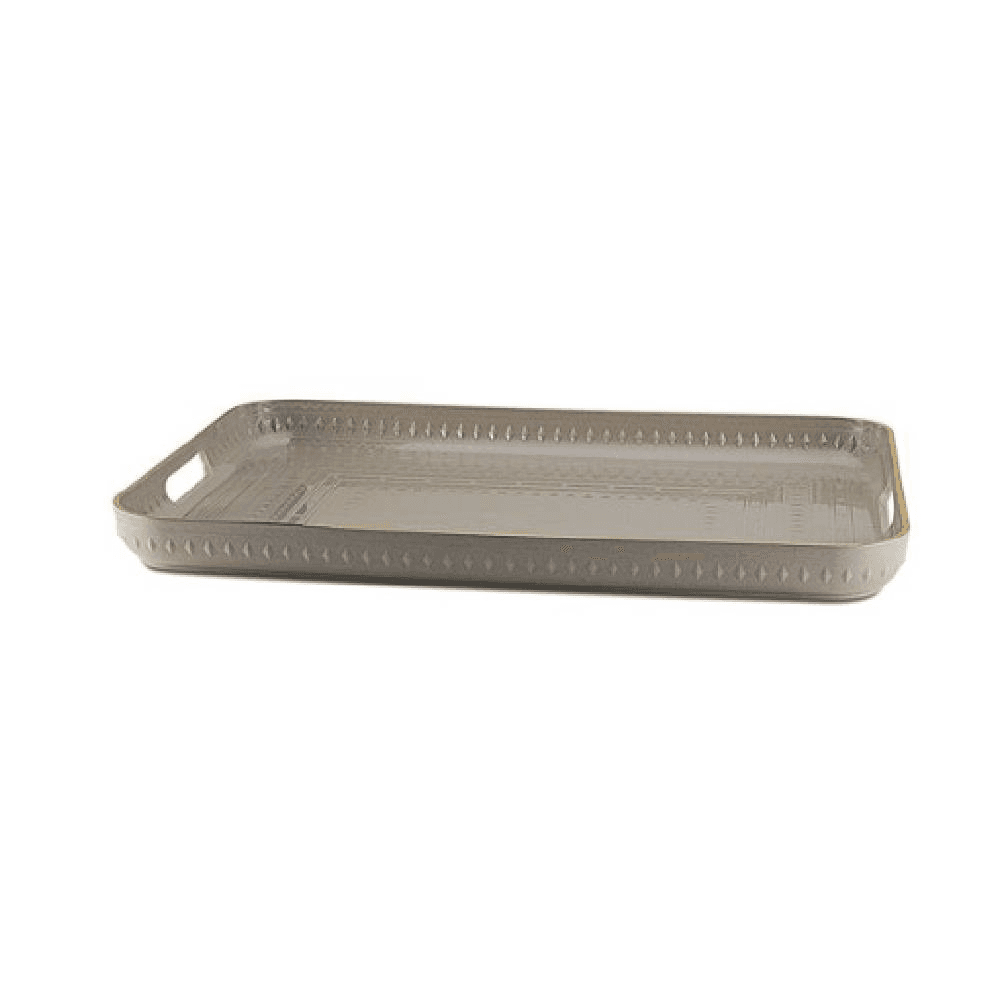 Rose Plastic Serving Tray with Handles - Taupe MR-712-TR-A32 / RS-52832