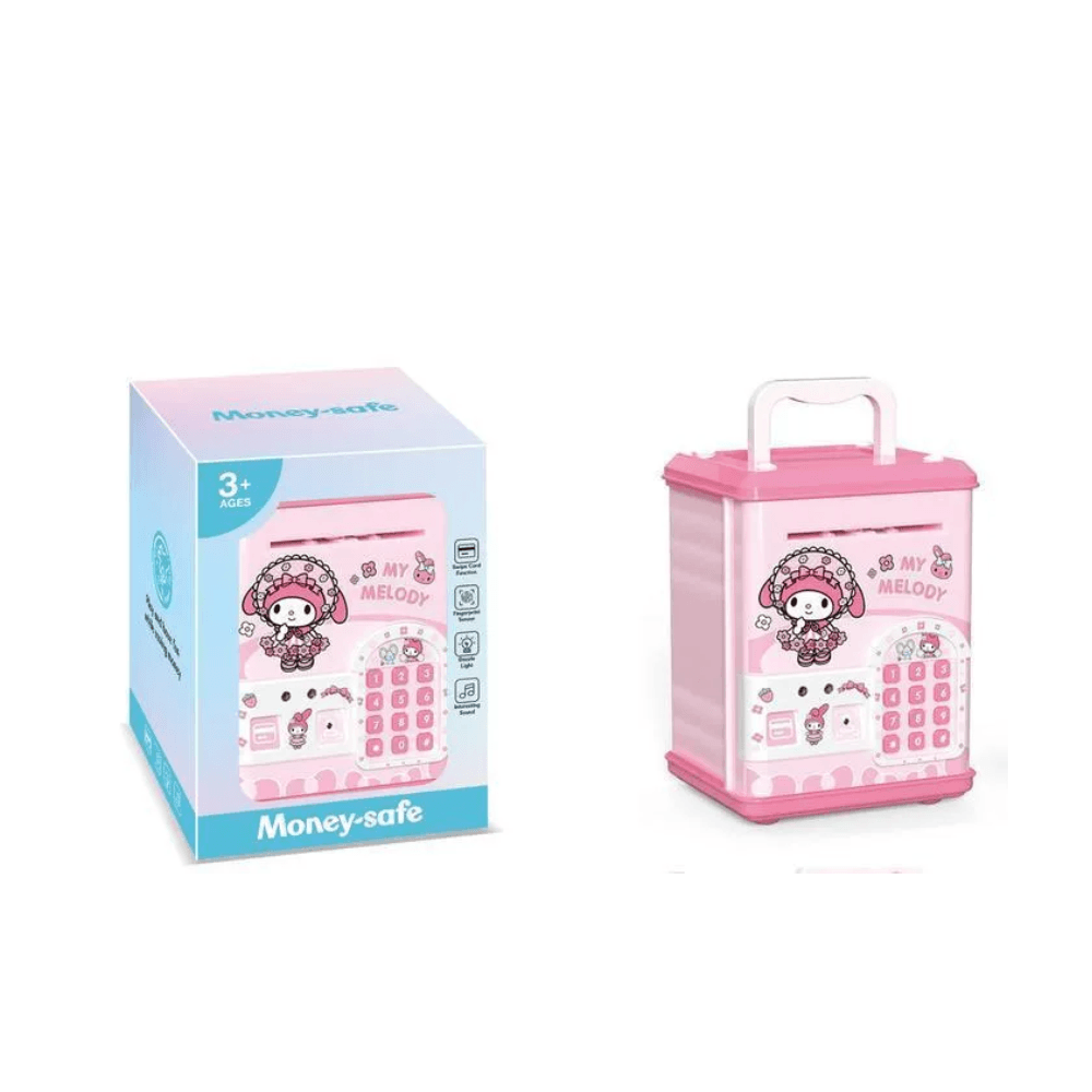 Sanrio My Melody Kitty Money Safe Piggy Bank For Kids