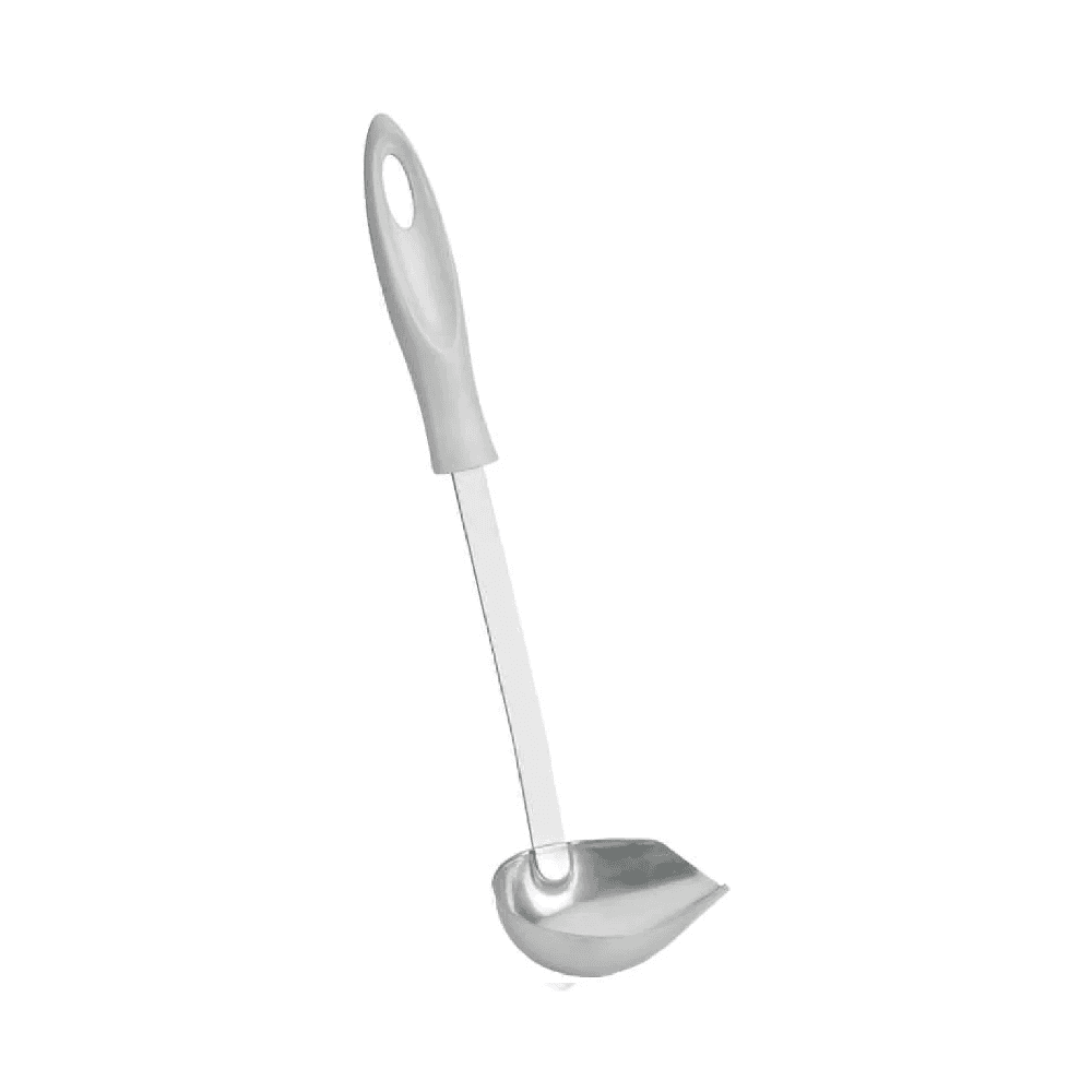Stainless Steel Gravy Ladle - White Handle No.257905/MXC-061