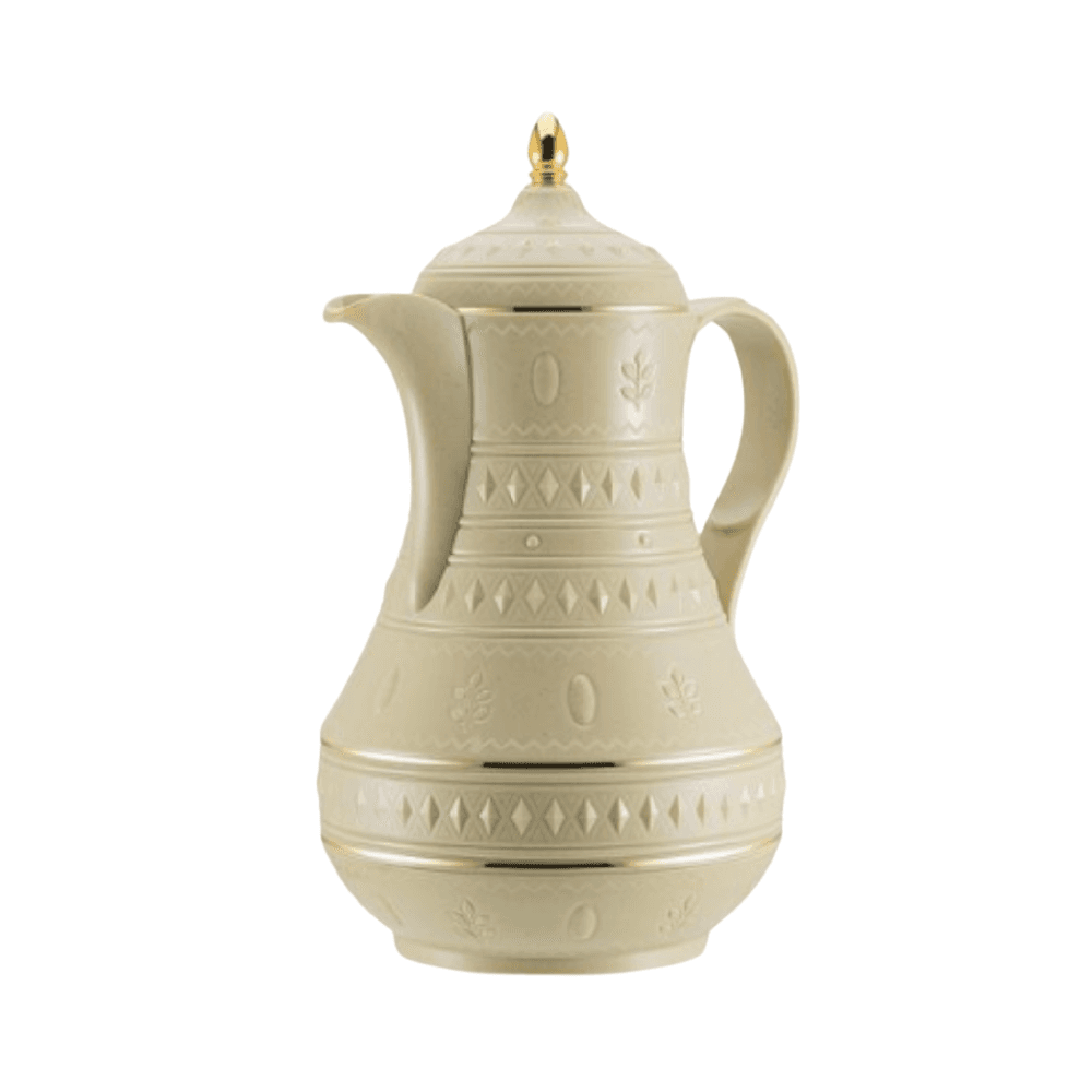 Rose Tea Vacuum Flask With Gold Accents 1.0L - Cream Rs-712-10-A30