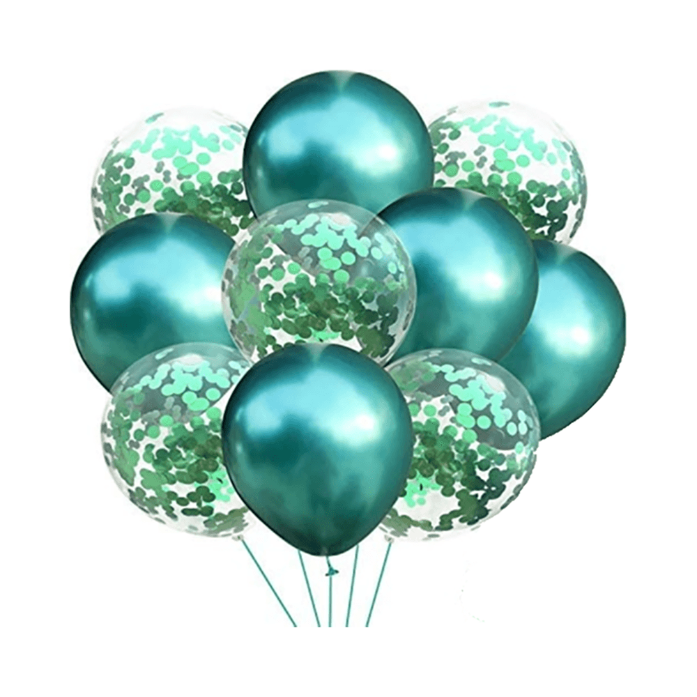 Confetti Latex Balloons Without Helium 10Pcs - Assorted