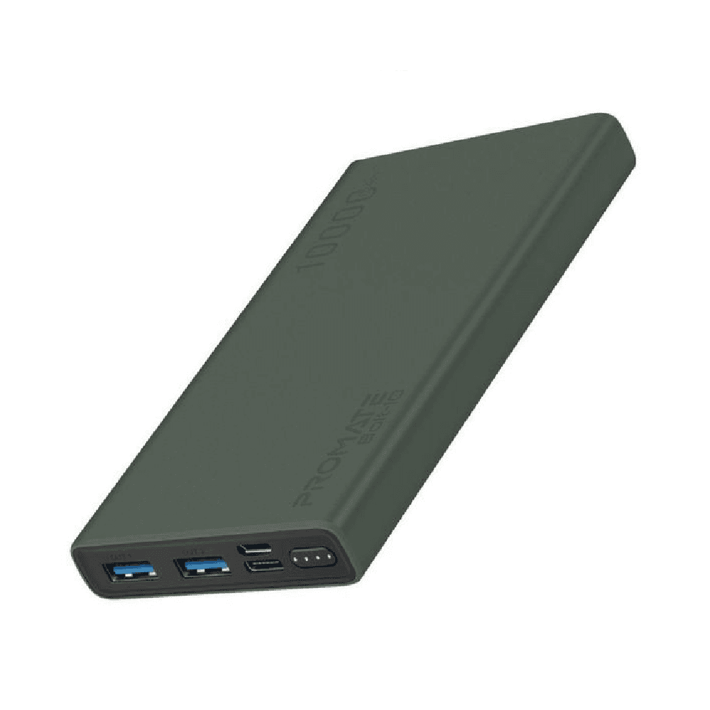 Promate Compact Smart 10,000Mah Charging Power Bank With Dual Usb Output