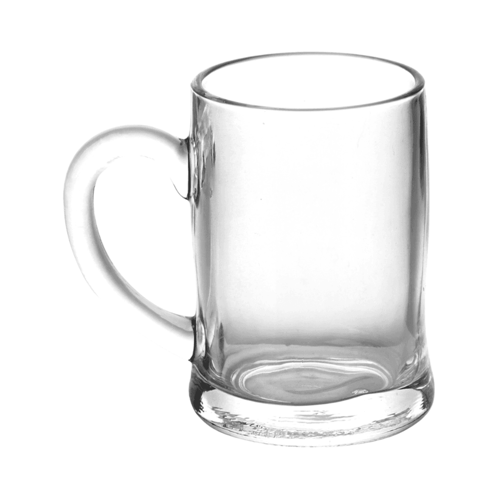 LXZB05-375 Classic Transparent Glass Mugs Set 2Pcs 392ml 04-410