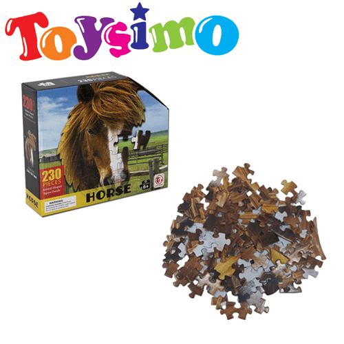 230Pcs Horse Head Shape Animal Puzzle