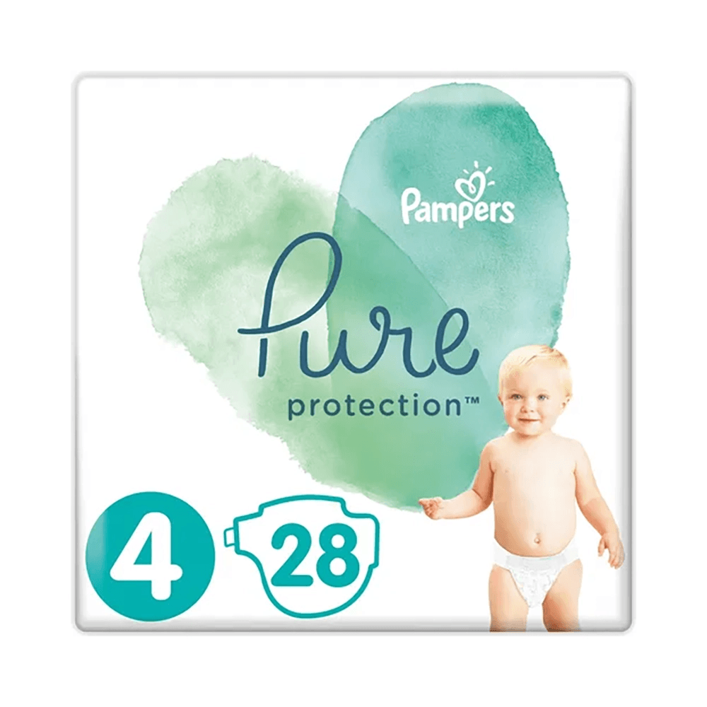 Pampers Pure Protection Diapers Size 4 28Pcs