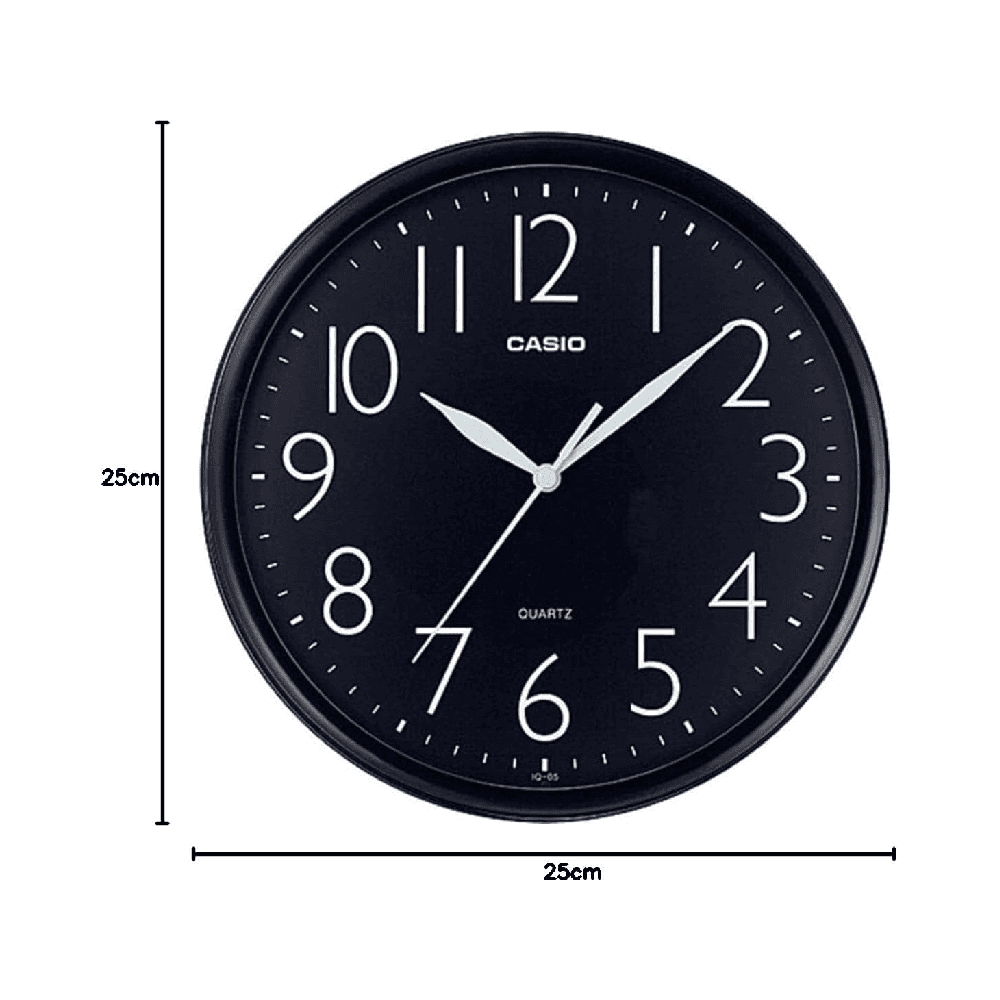 Casio IQ-05-1DF Wall Clock - Black