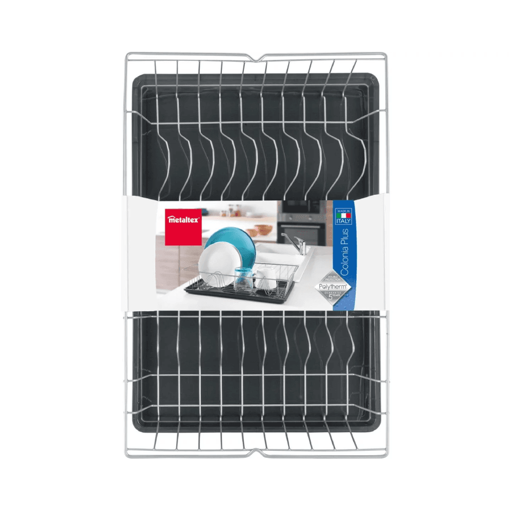 Pt Dish Drainer Colonia Plus - Black & Silver