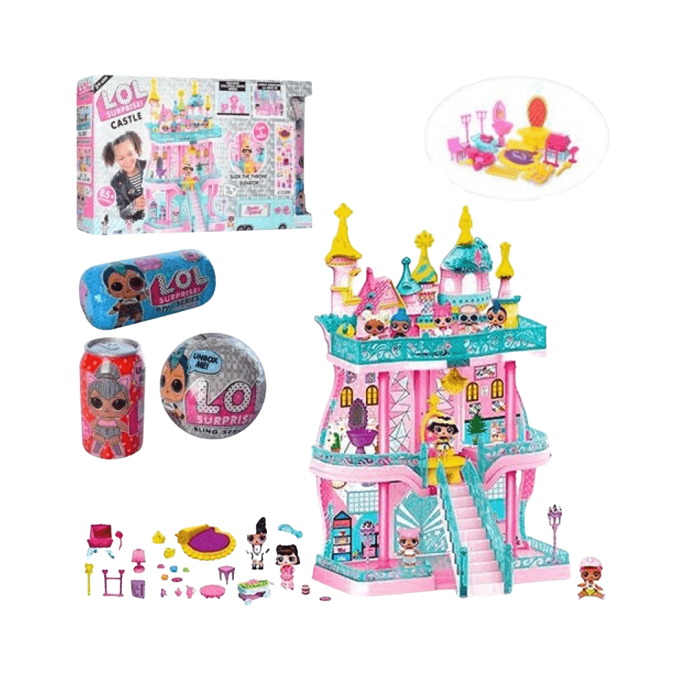 L.O.L Surprised Big House Castle Doll Set With Lights & Sound For Kids