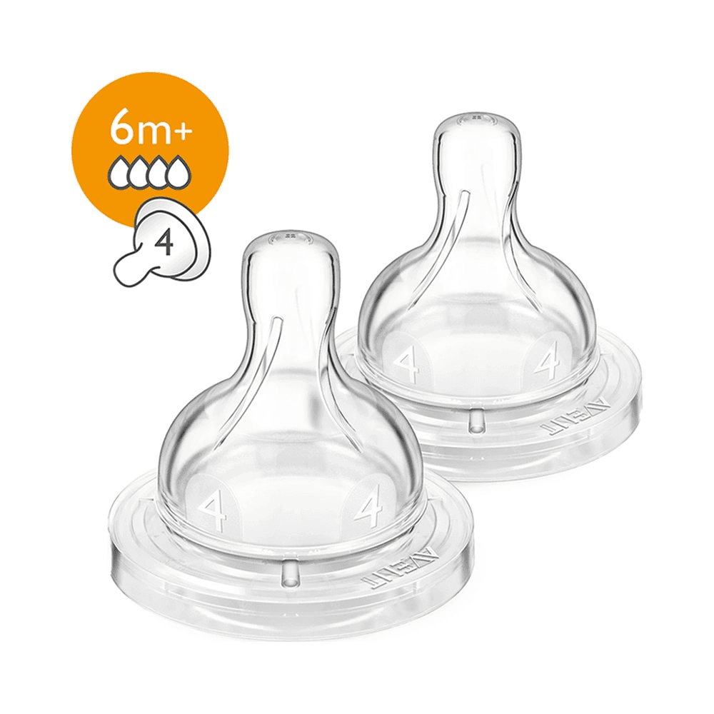 Philips SCF634/27 Avent Classic Anti-Colic Fast Flow Teat 6+ Months 2Pcs