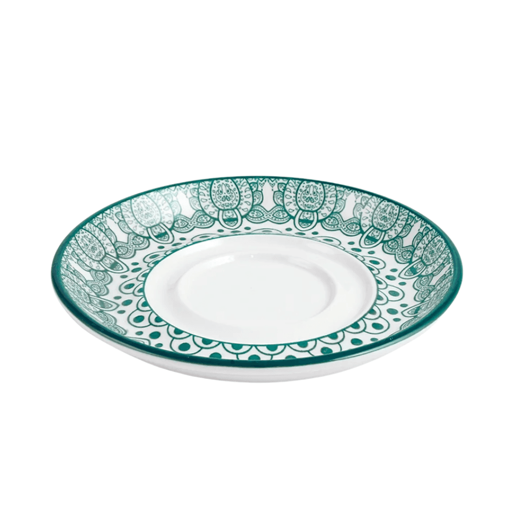 Che Brucia Cup & Saucer 200ml - Green Arabesque D03-103