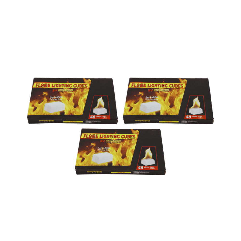 Yousef Redah Flame Lightning Cubes Combo Pack 3Pcs - White 