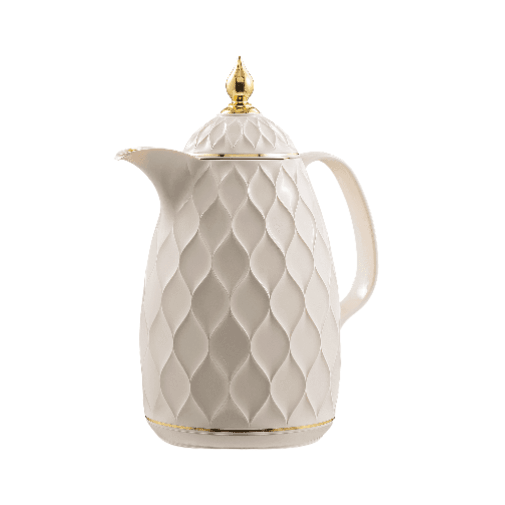 Rose Diamond-Quilted Vacuum Flask 1.5L - Cream White & Gold RS-2323-15-A01