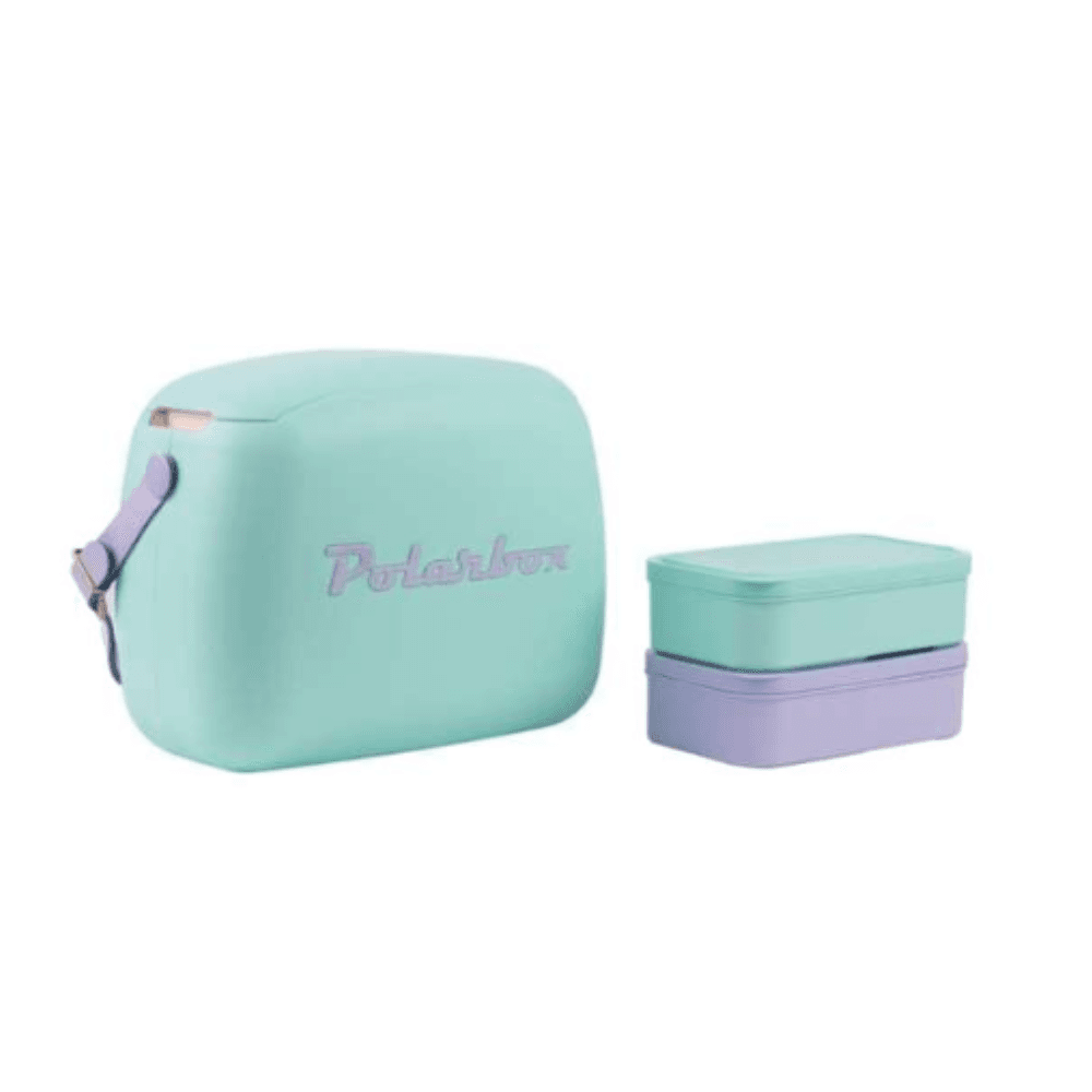 PB-9351/Polarbox 6 Liters Summer Pop Cooler Bag With 2 Containers Celeste - Malva