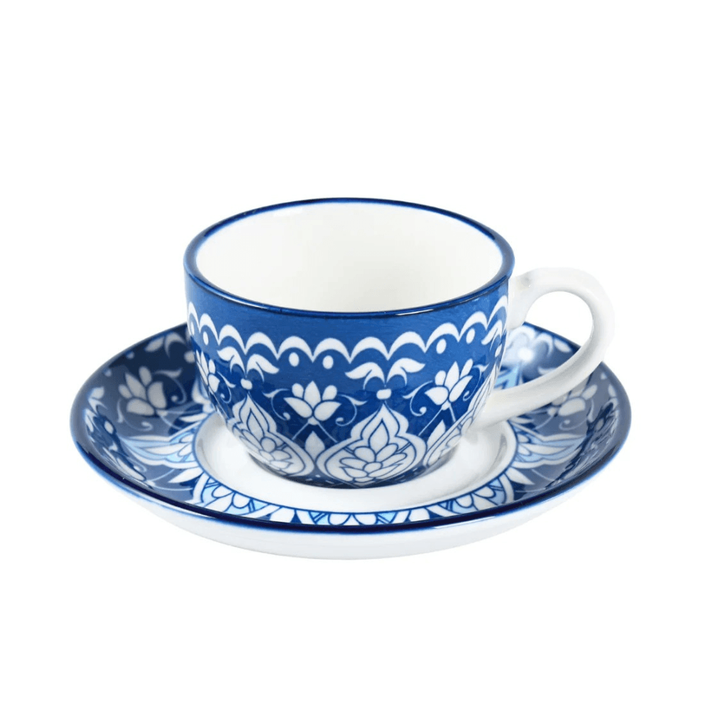 D03-142 Che Brucia Cup & Saucer 200 Ml Mosaic Design