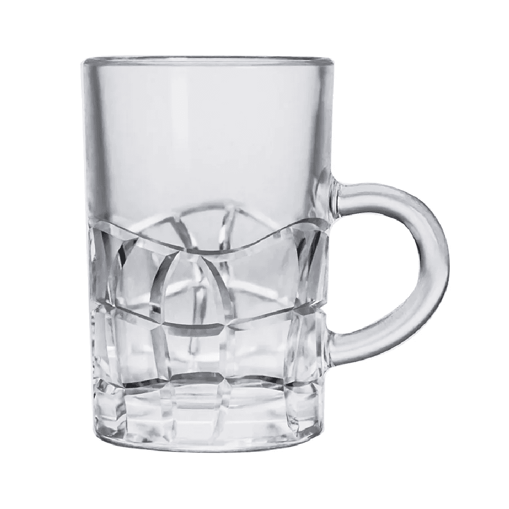 Vague Transparent Firewood Glass Tea Cups Set 6Pcs 106ml 04-378