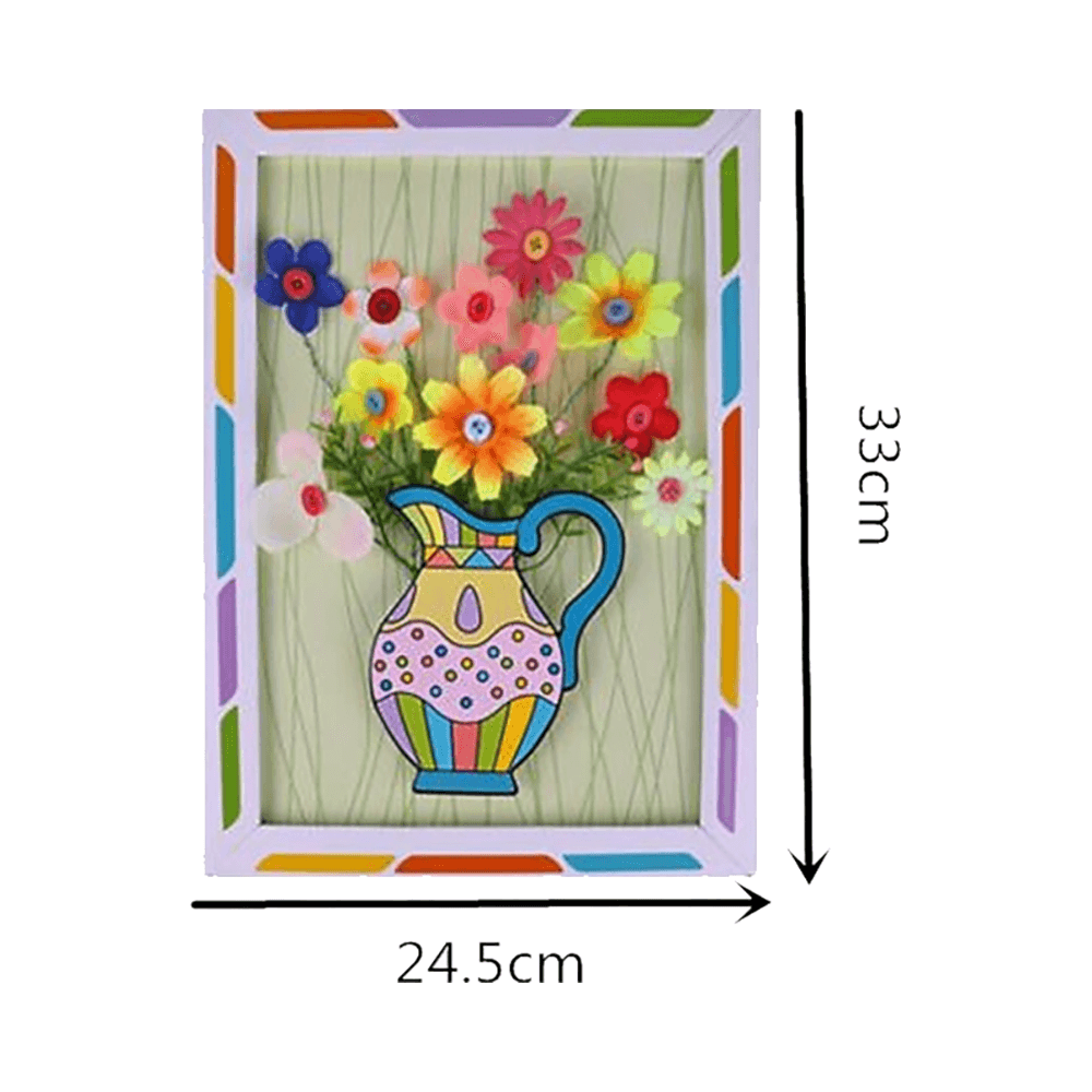 DIY Paper Flower Vase Frame Kit For Kids
