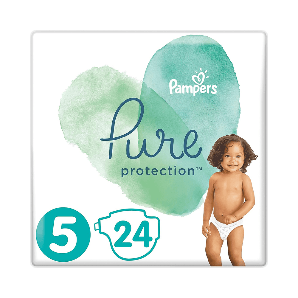 Pampers Pure Protection Diapers Size 5 24Pcs