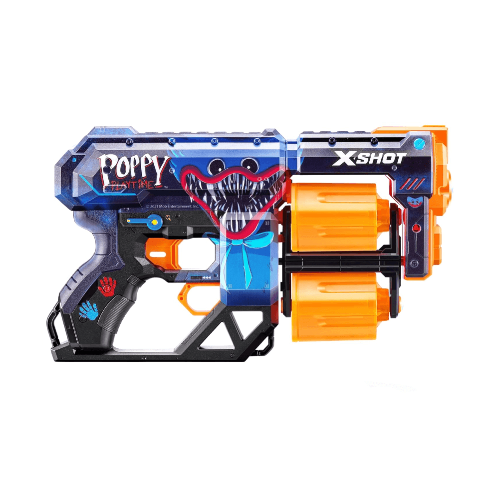 Zuru X-Shot Skins Dread Poppy Playtime S1 Blaster With Darts 12Pcs