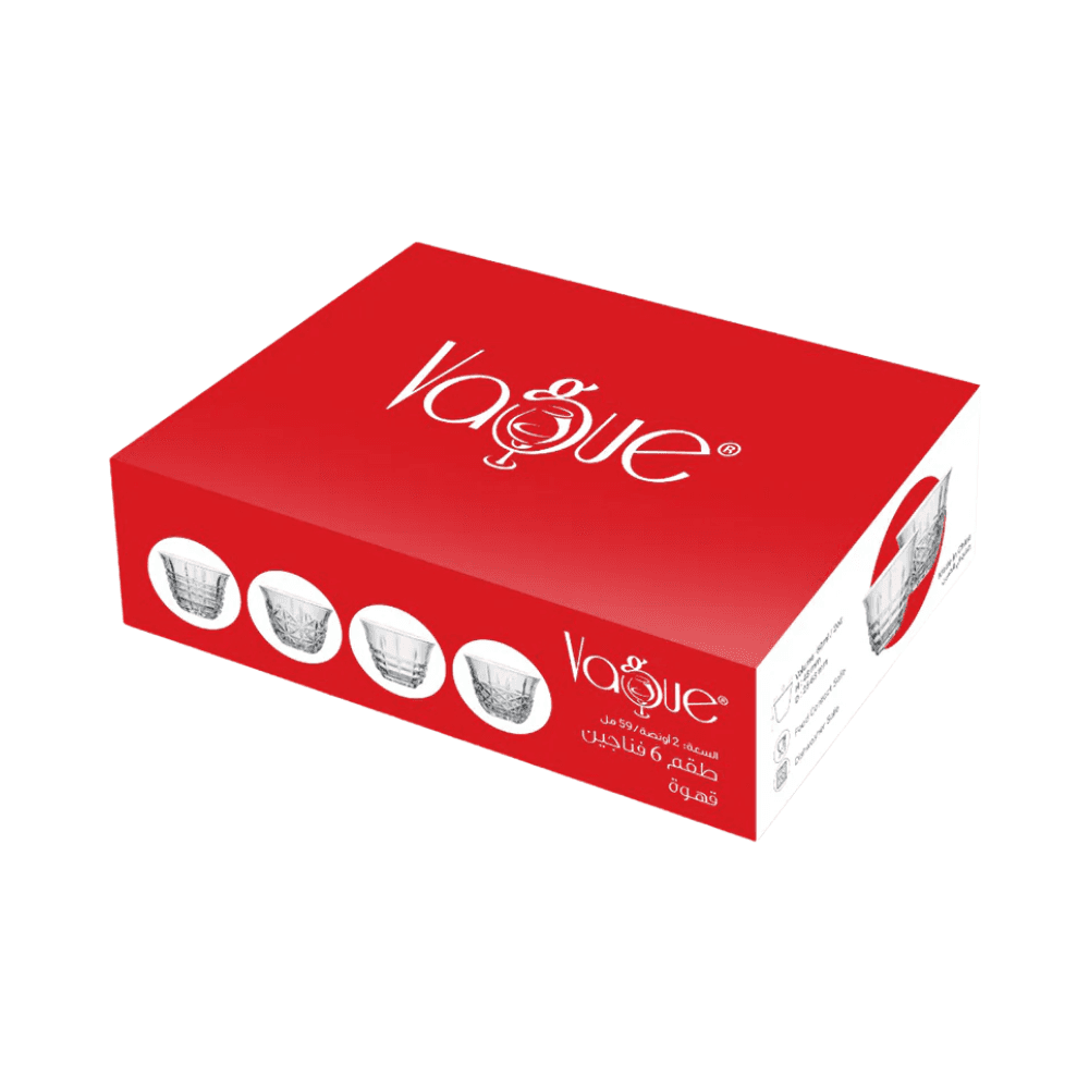 Vague Birmingham Cawa Cups Set 6Pcs 59ml 04-382