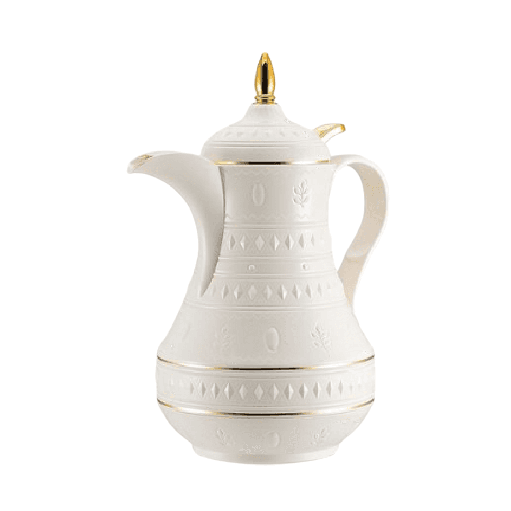 Rose Coffee Vacuum Flask 1.0L - White with Gold Accents Rs-712-10-CF-A01