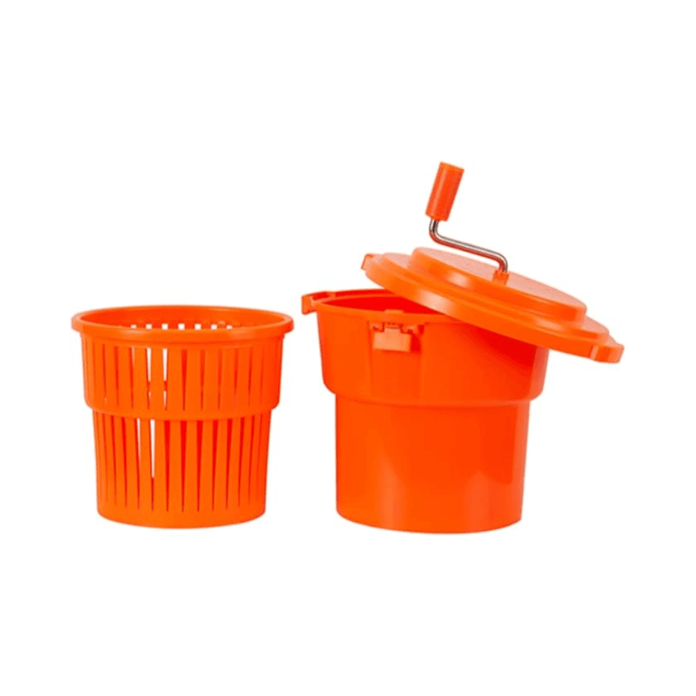 5-Gallon Salad Spinner with Manual Hand Crank - Orange 13-1109-JW-SP19