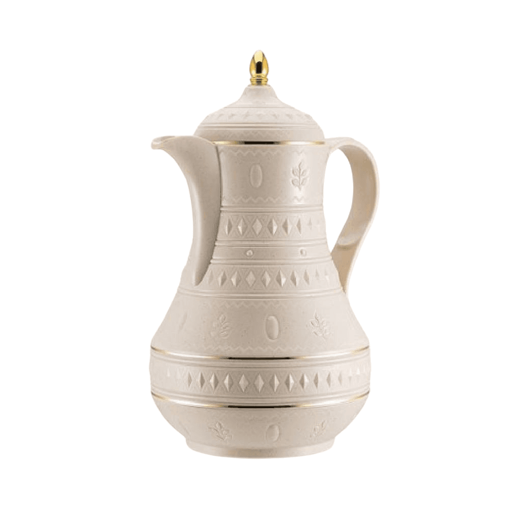 Rose Tea Vacuum Flask 1.0L - Cream with Gold Accents Rs-712-10-A15